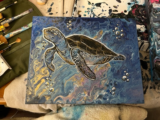 Gary the Sea Turtle Painting